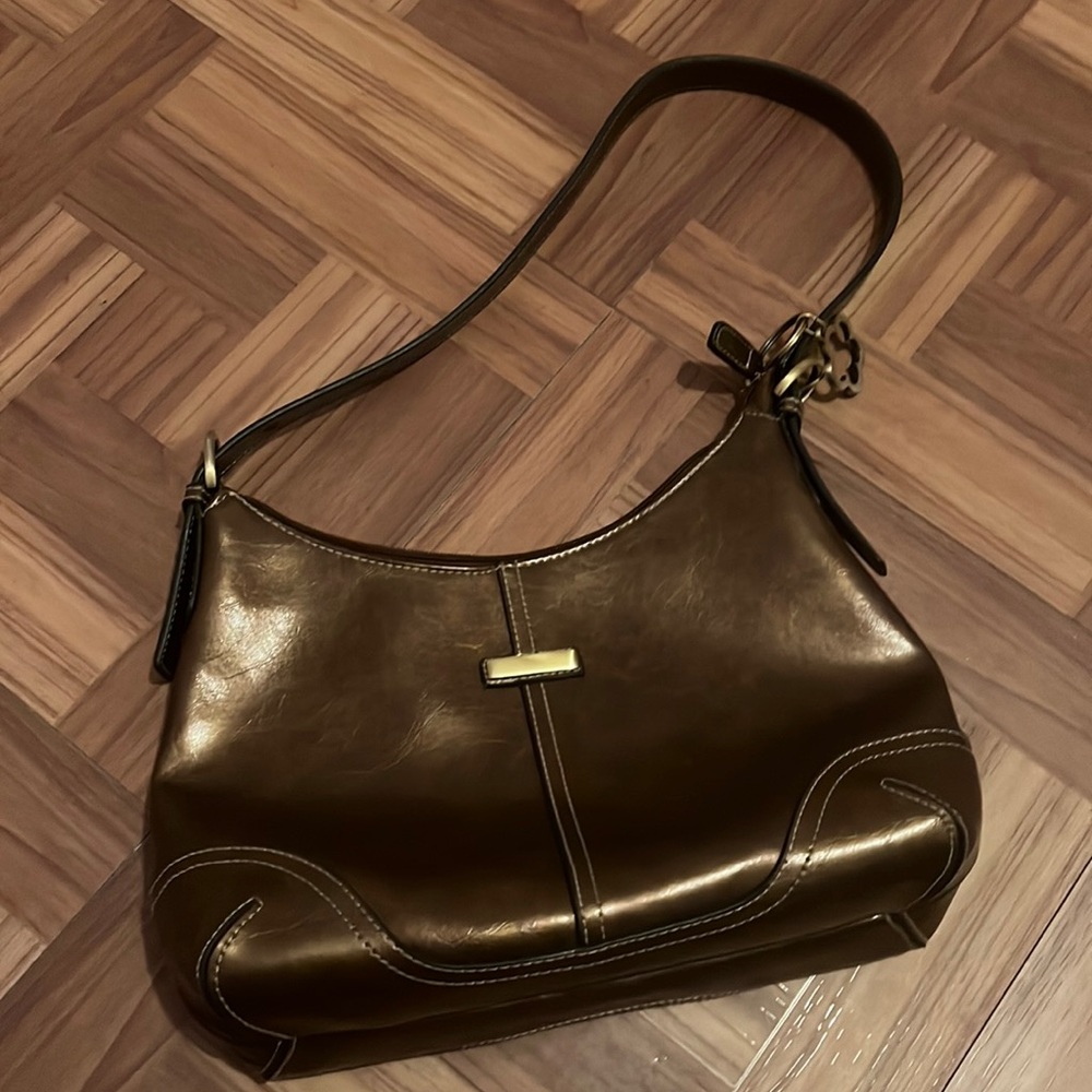 brown brassy bag